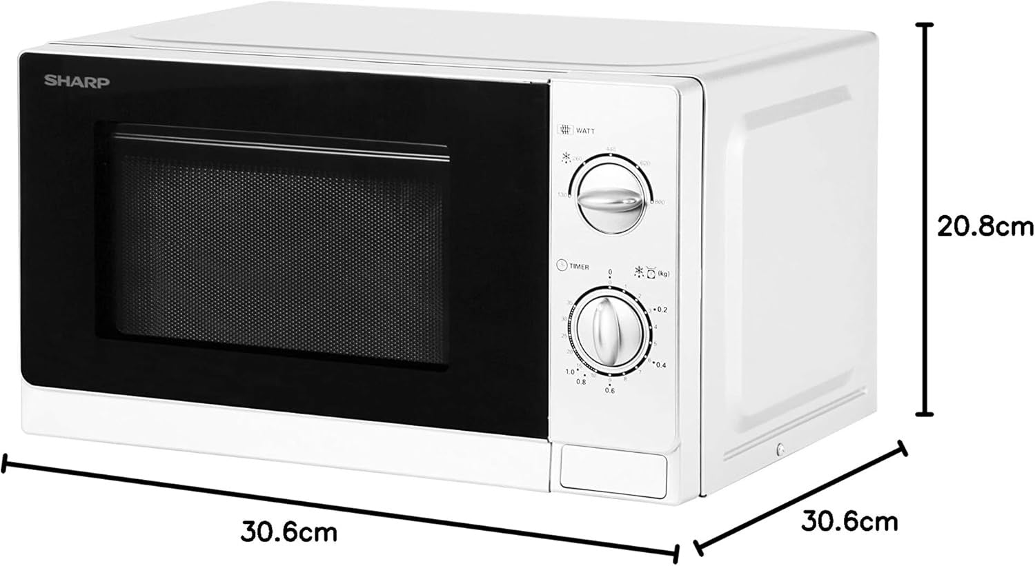 20L Solo Microwave 800W Countertop 6 Power Levels White