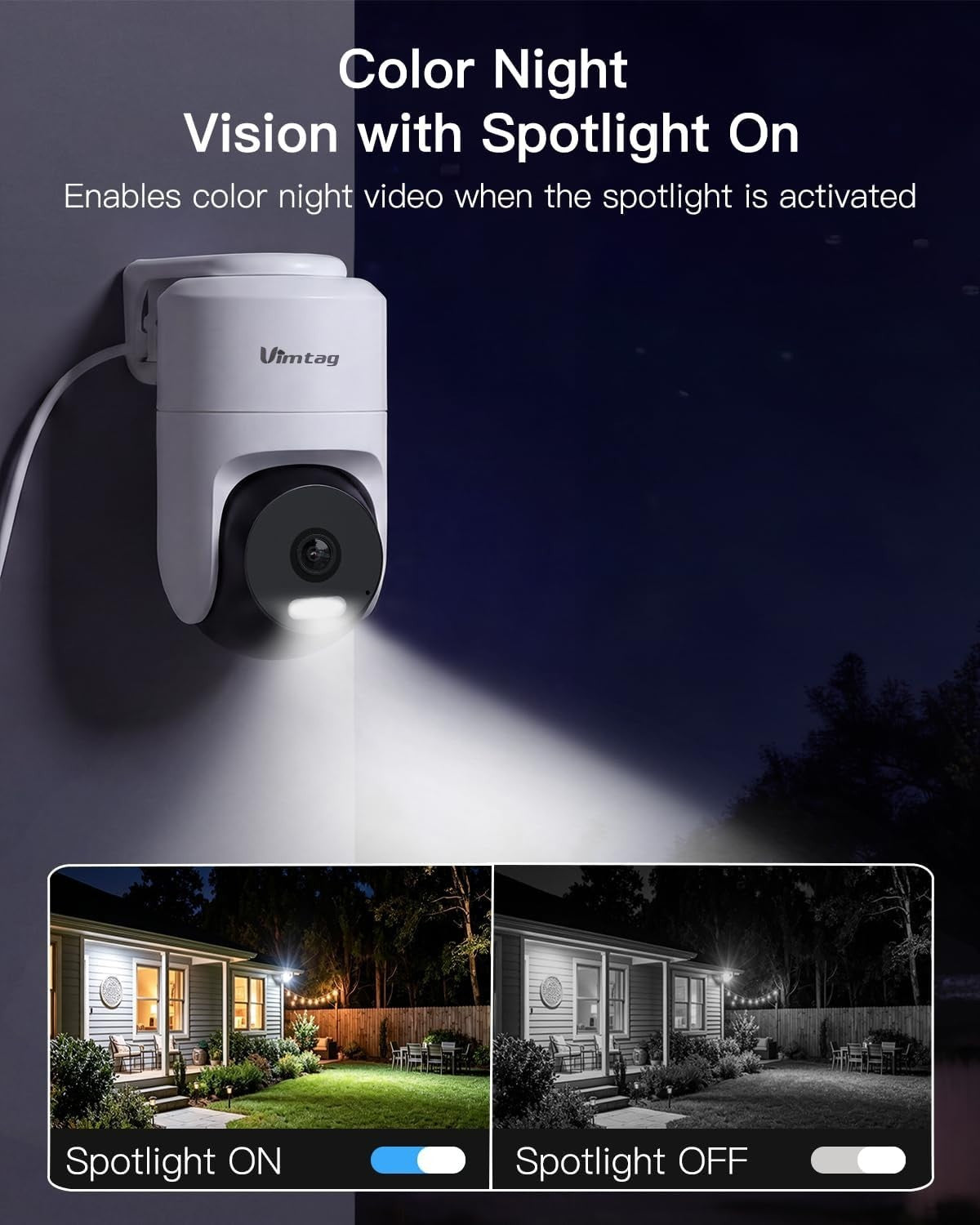 2.5K 4MP PTZ WiFi Security Camera Outdoor 360° AI Tracking Alexa