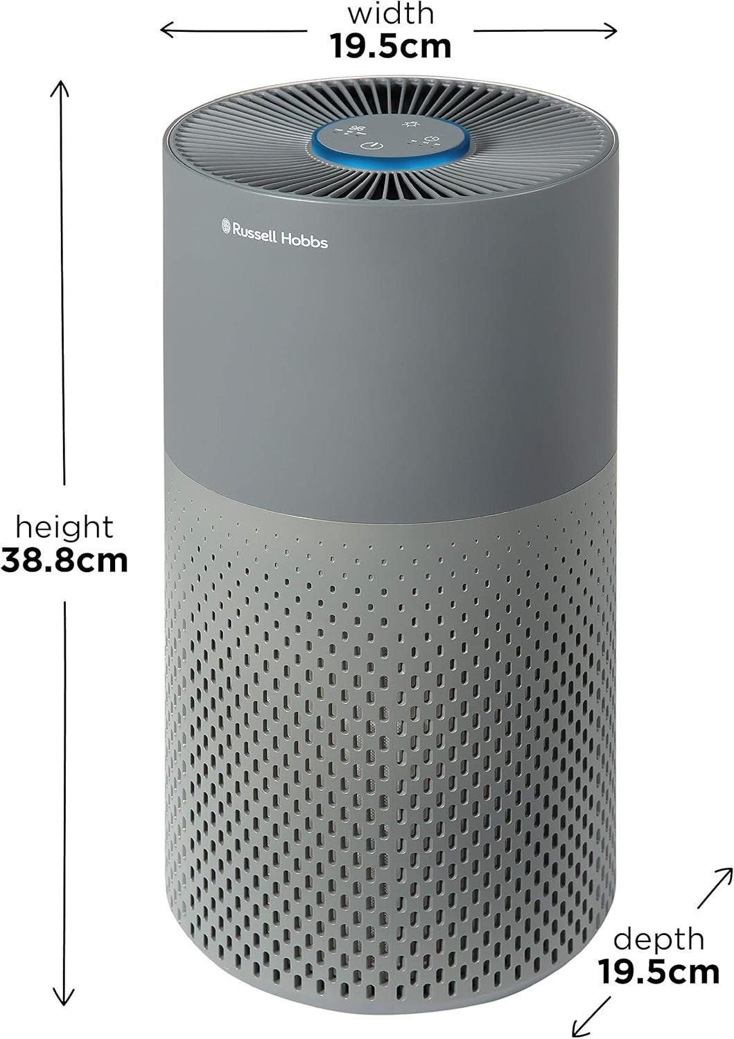 Ozone Free Compact Air Purifier HEPA Allergy Dust Smoke Quiet 14m²