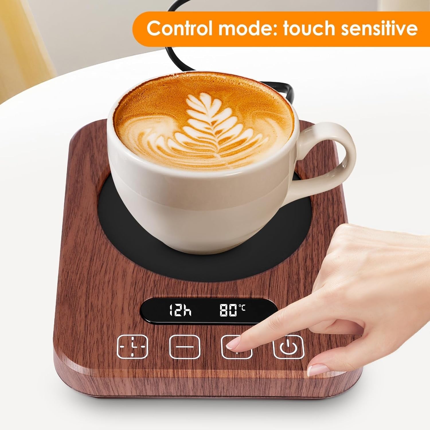 Coffee Mug Warmer 7 Temp 110-180°F 12H Timer 18W UK Plug
