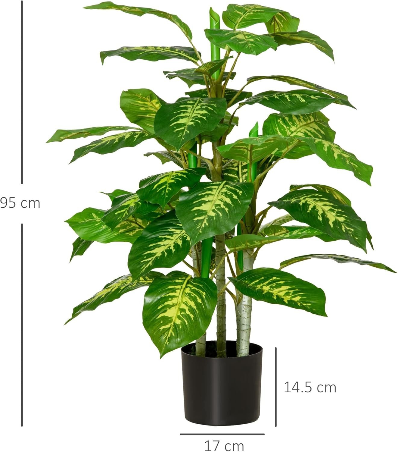 95cm Artificial Evergreen Tree in Weighted Pot Faux Green Indoor Home Decor