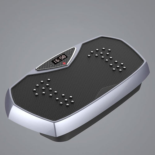 Grey Vibration Plate Exercise Machine Quiet Home Fitness Platform