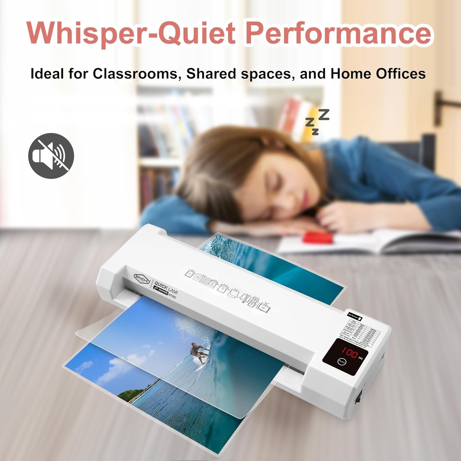 A3 Thermal Laminator 40s Warm Up 75–250 Mic Touch Panel Jam Free