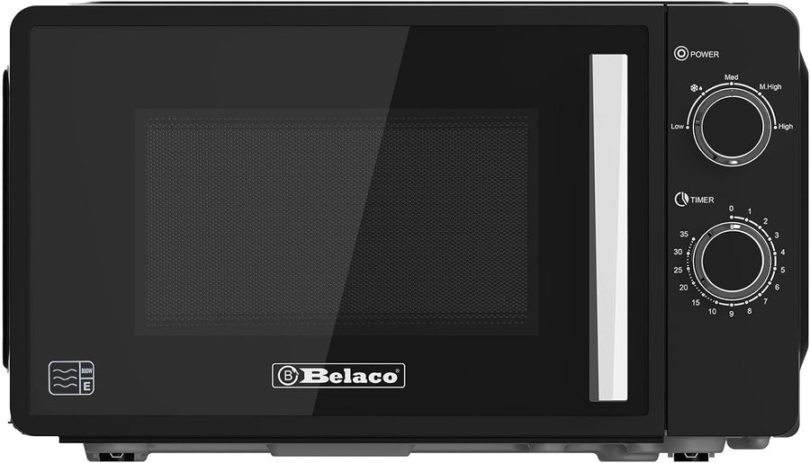 Compact 20L Microwave Oven 800W Manual Control 10 Power Levels Kitchen