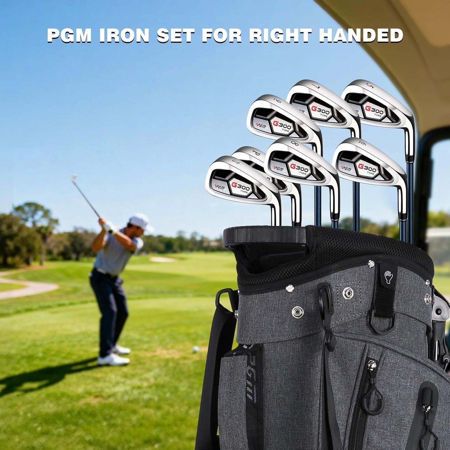 Mens Right Hand Golf Iron Set 5–9 PW SW Forgiving Graphite Easy Launch