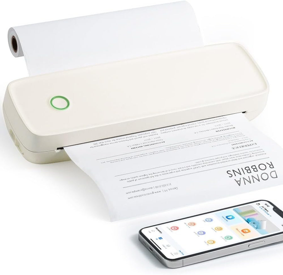 A4 Portable Thermal Printer 203DPI Bluetooth Inkless