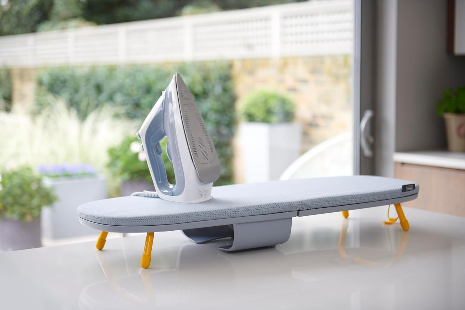 Table Top Ironing Board Foldable Compact Space Saving Storage Pocket