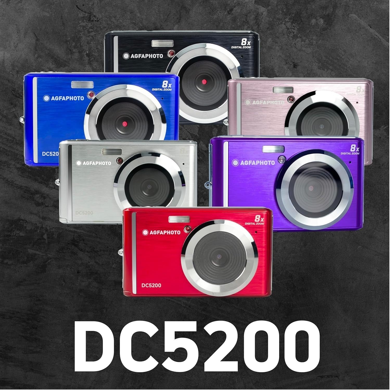 21MP Digital Compact Camera 8X Zoom 720P HD LCD Screen Black