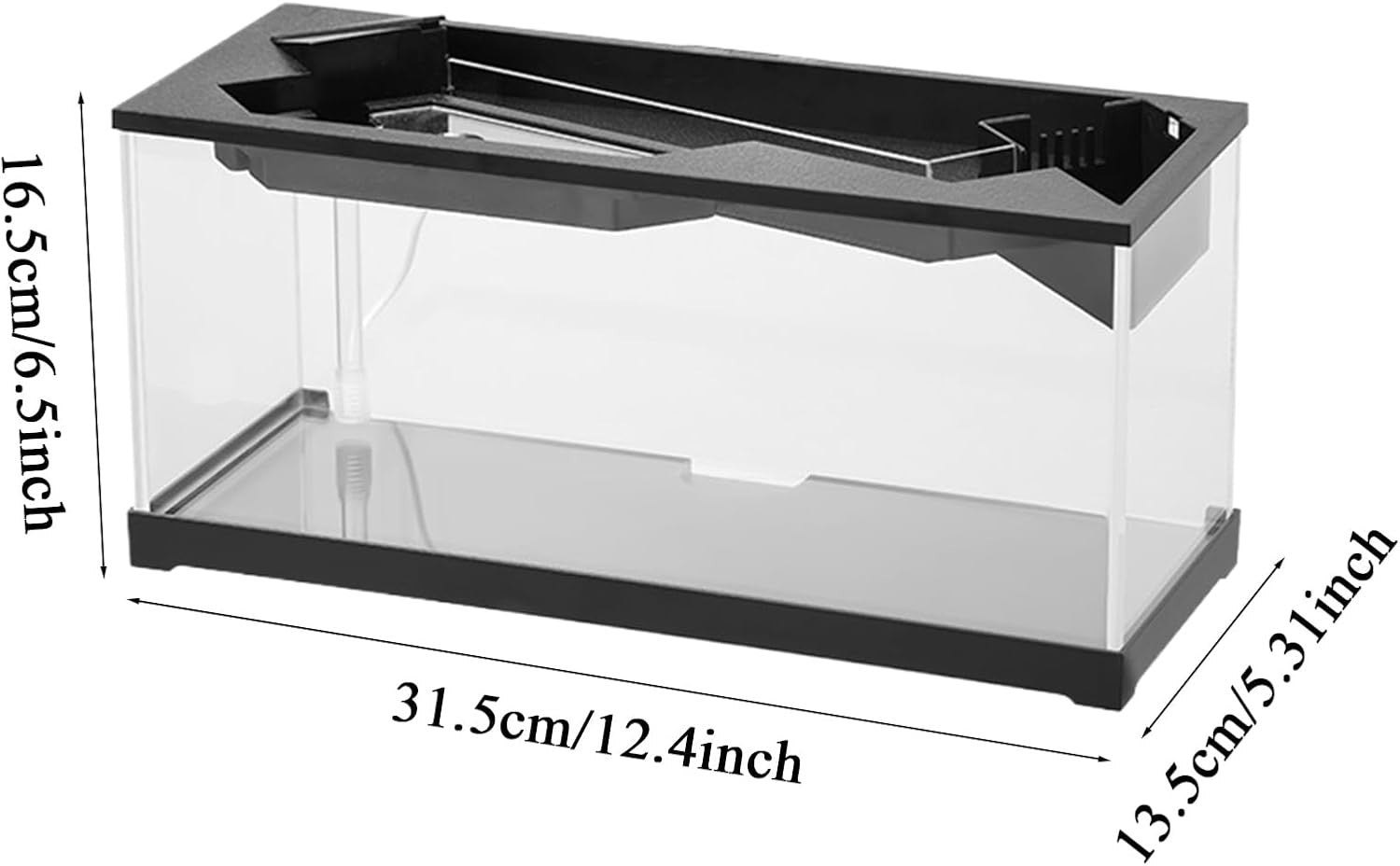 Mini Desktop Fish Tank | Acrylic Aquarium w/ Filter & Silent Pump