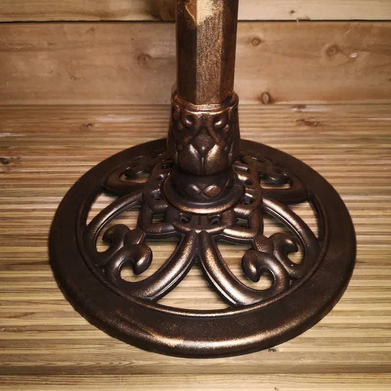Bronze Garden Bird Bath Feeder Ornament w/ Sculptures – 81cm Tall Outdoor