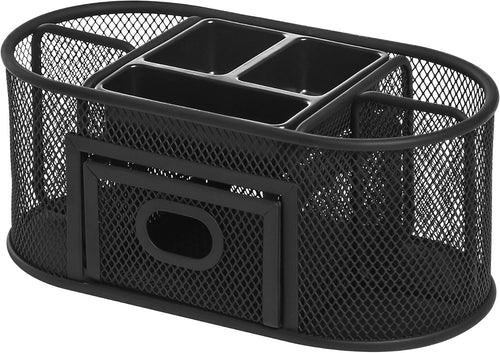 Desk Organizer with 8 Compartments for Pens, Stationery & Office Black