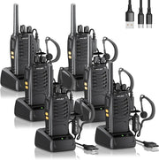 Long Range Walkie Talkies 6 Pack Rechargeable PMR446 VOX 2 Way Radios