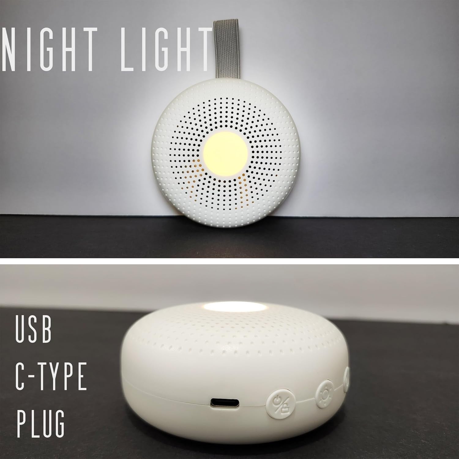 Portable Baby White Noise Machine Cry Sensor Night Light Sleep Aid
