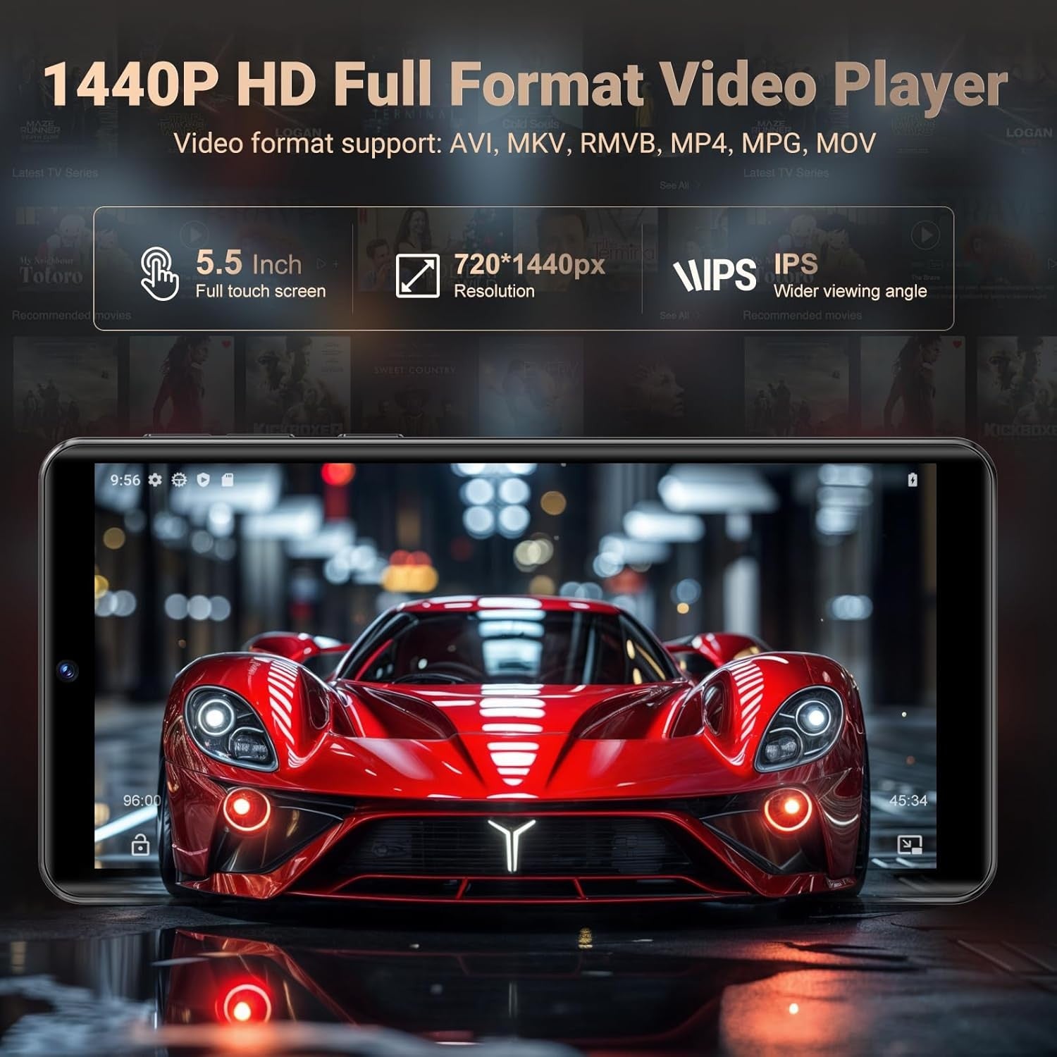 128GB MP3 Player 5.5" Android WiFi Bluetooth 13MP 1TB