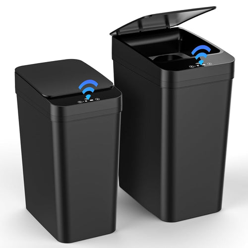 Touchless Kitchen Sensor Bin 2‑Pack | Automatic Quiet Smart 12L & 15L