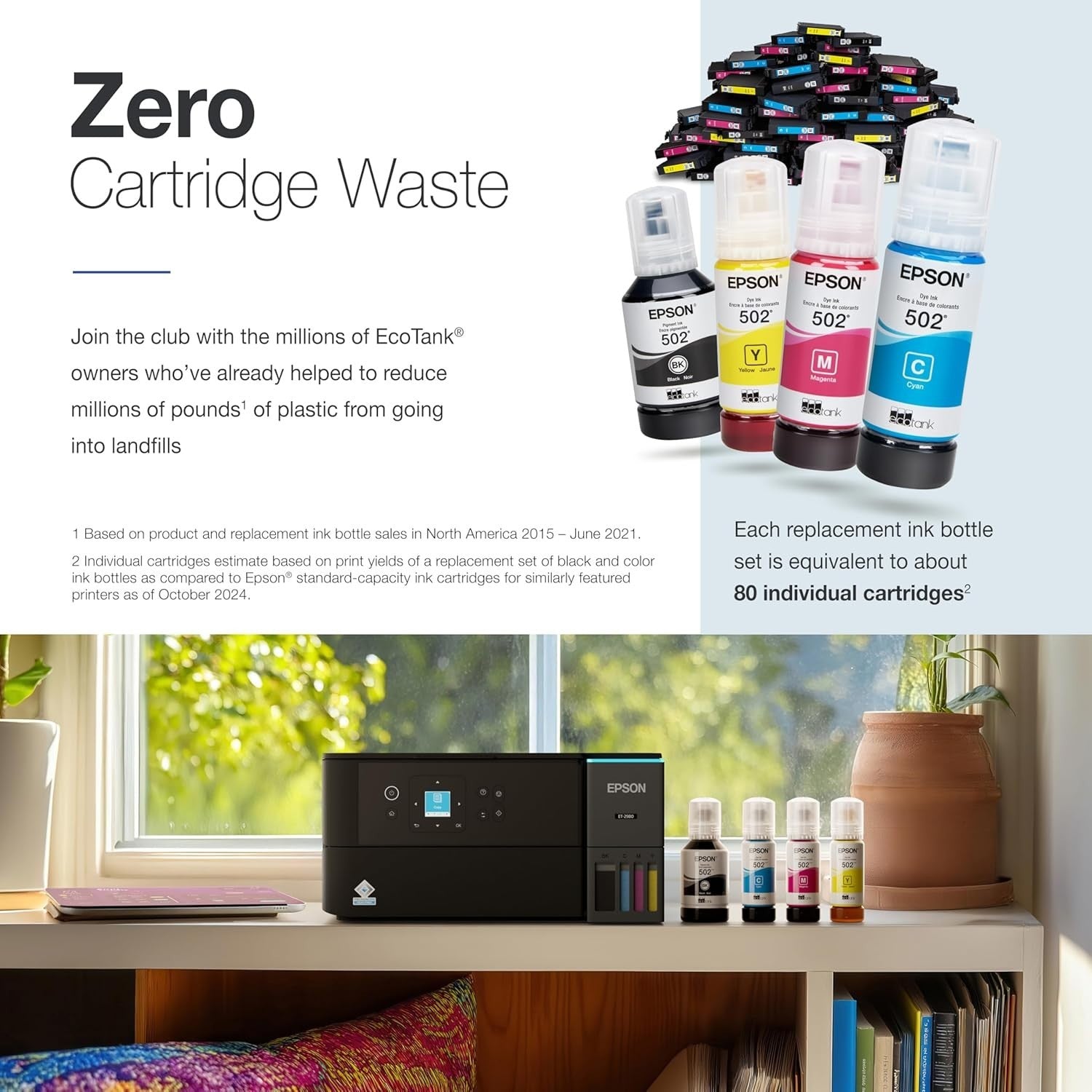 All-in-One Wireless Printer | EcoTank Ink | Print/Scan/Copy | Duplex