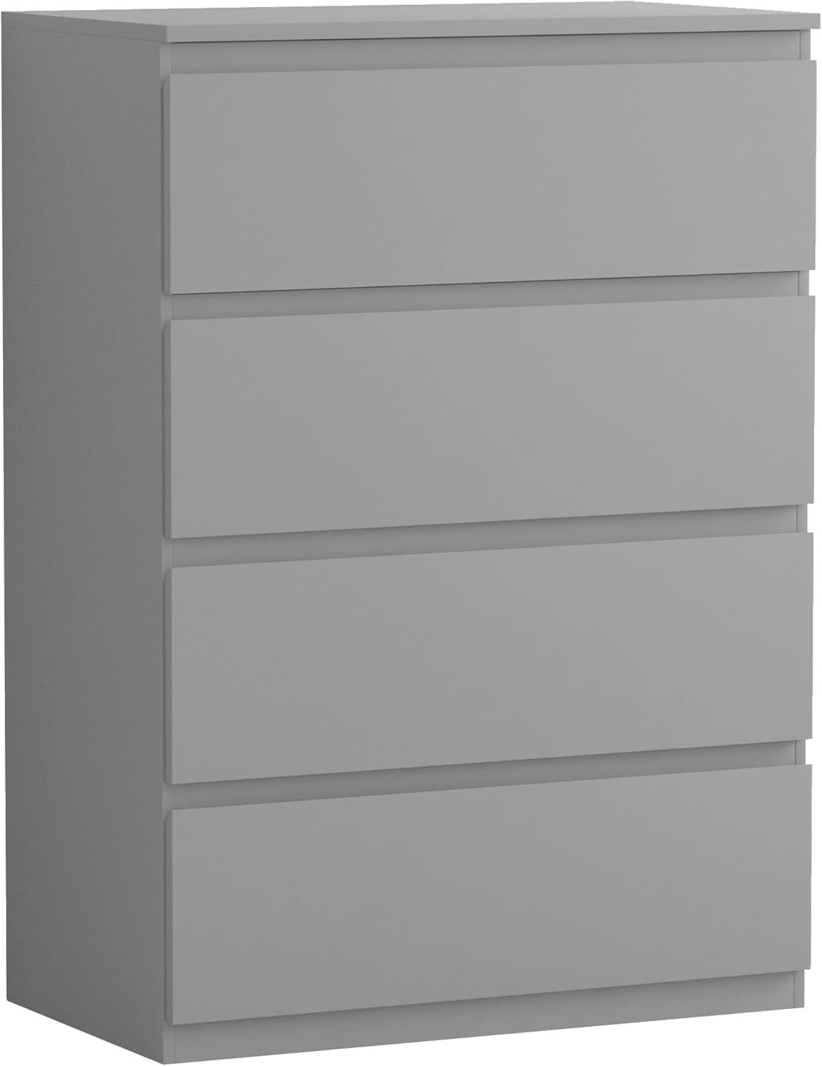 Modern 4 Drawer Chest Grey Storage Unit | Bedroom Living Room Cabinet