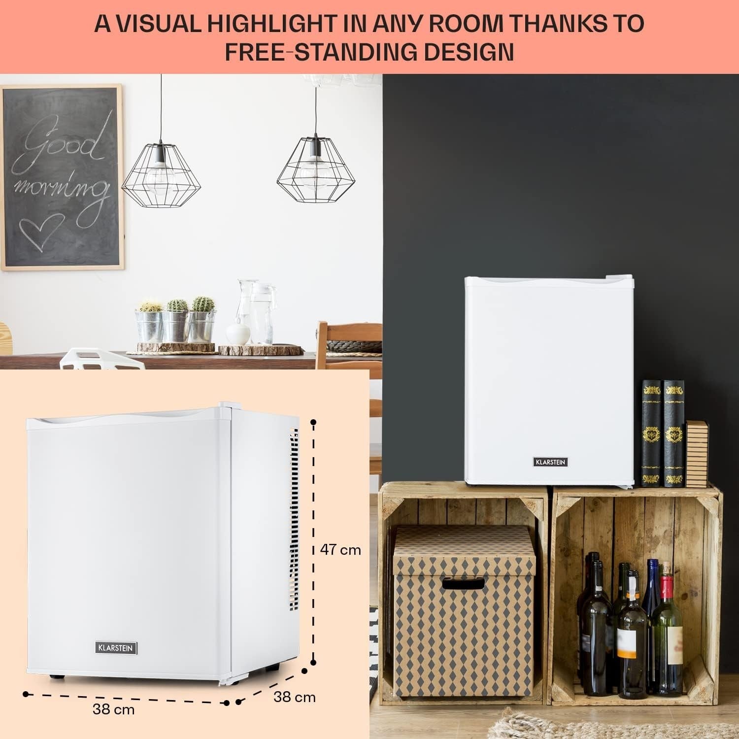 Compact 23L White Mini Fridge Tabletop Cooler for Home Office Bedroom