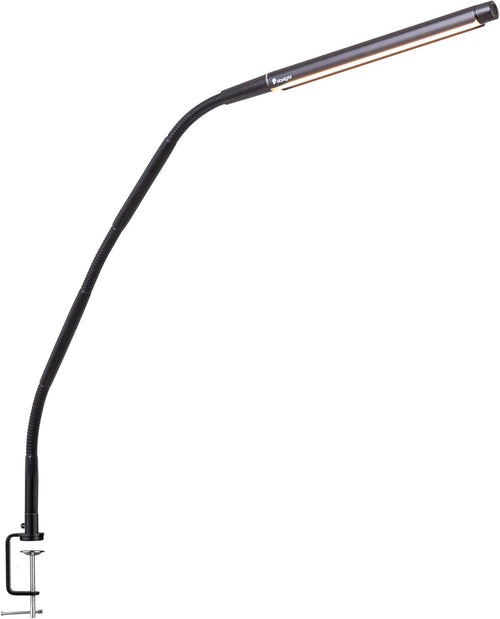 LED Desk Lamp Adjustable Brightness Black Reading Lamp Flexible Arm