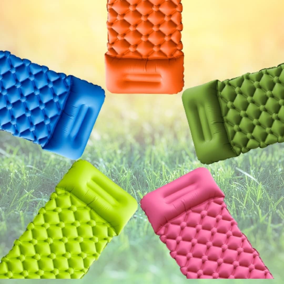 Kids Inflatable Sleeping Mat with Pillow – Portable Camping & Travel Bed