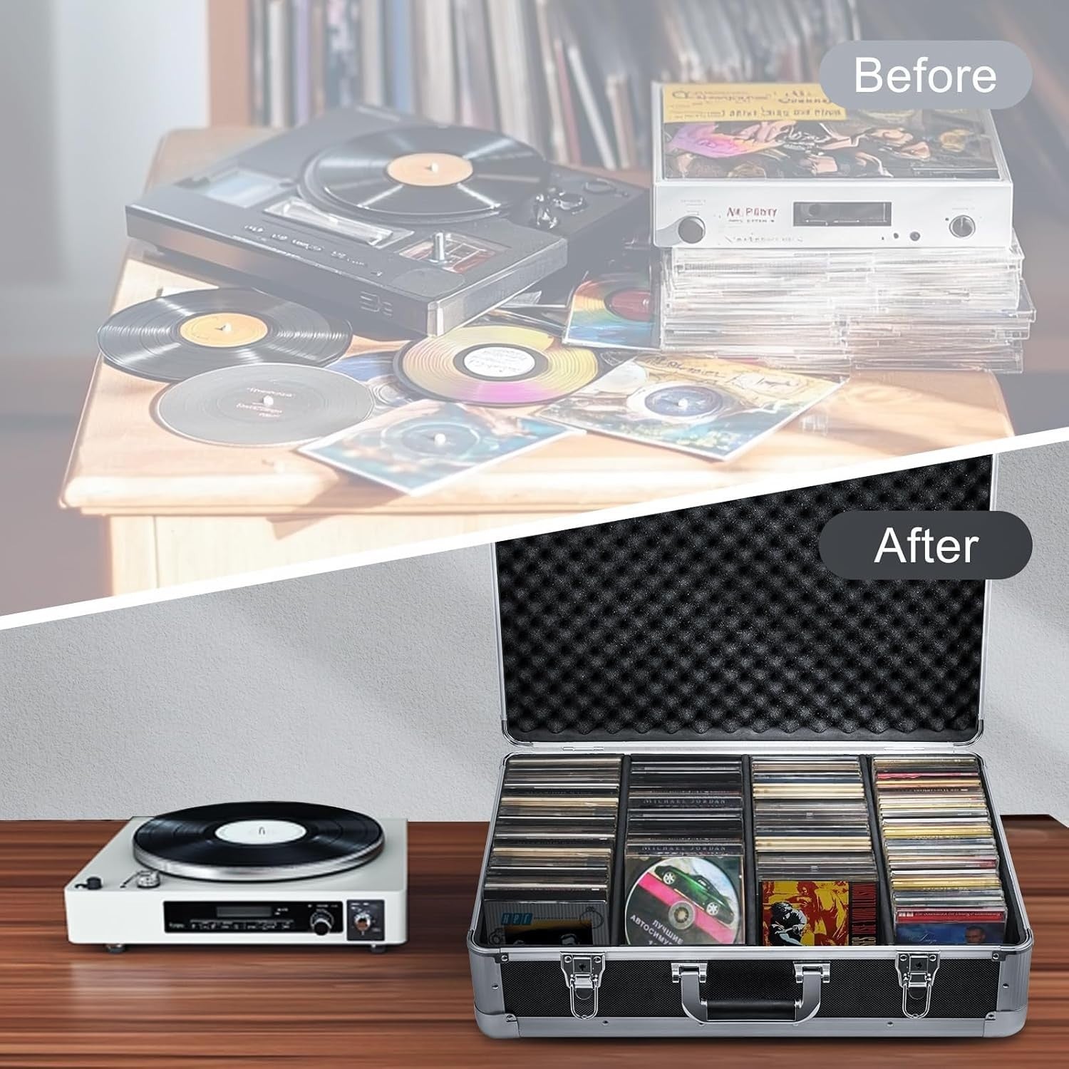 120 CD DVD Storage Case Portable Aluminium Lockable Media Organizer