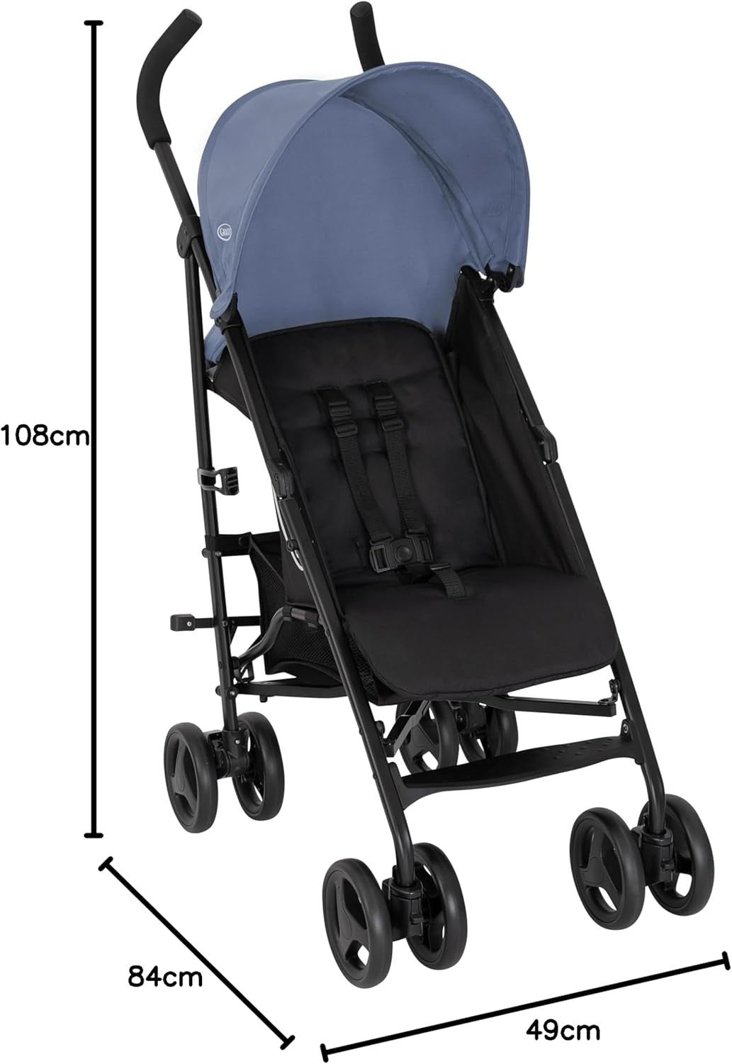 Compact Lightweight Baby Stroller Easy Fold Pushchair from Birth to 3 Years Blue