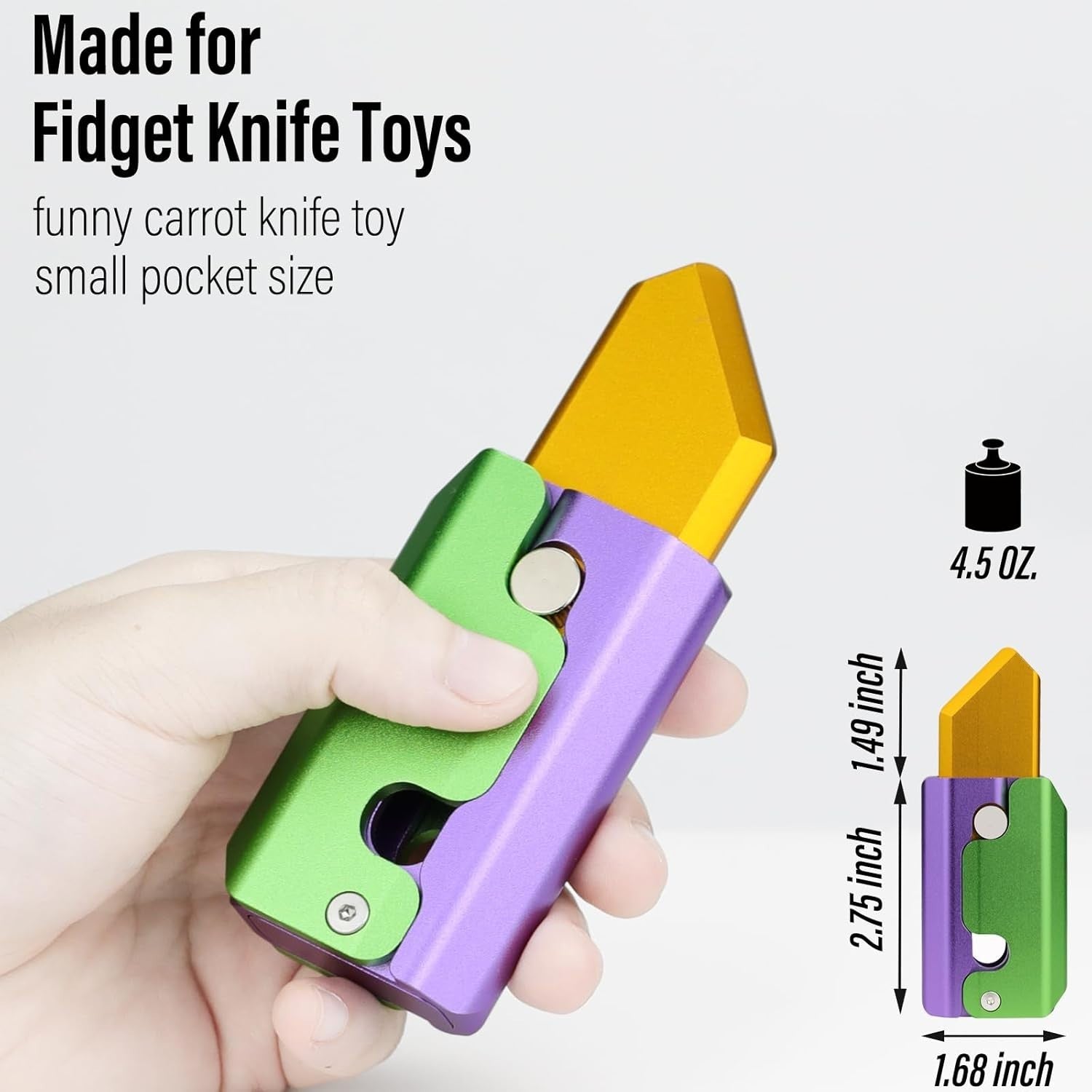 Carrot Gravity Knife Fidget Slider Metal Clicker Inertia EDC