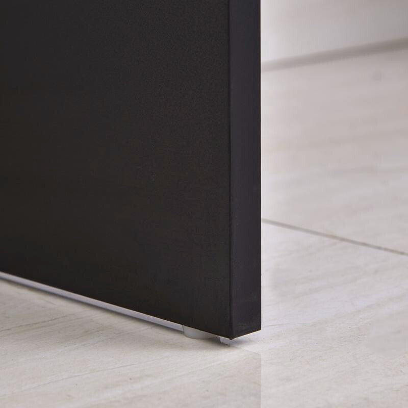 Black Computer Desk with Keyboard Tray & Storage Drawer – Home Office