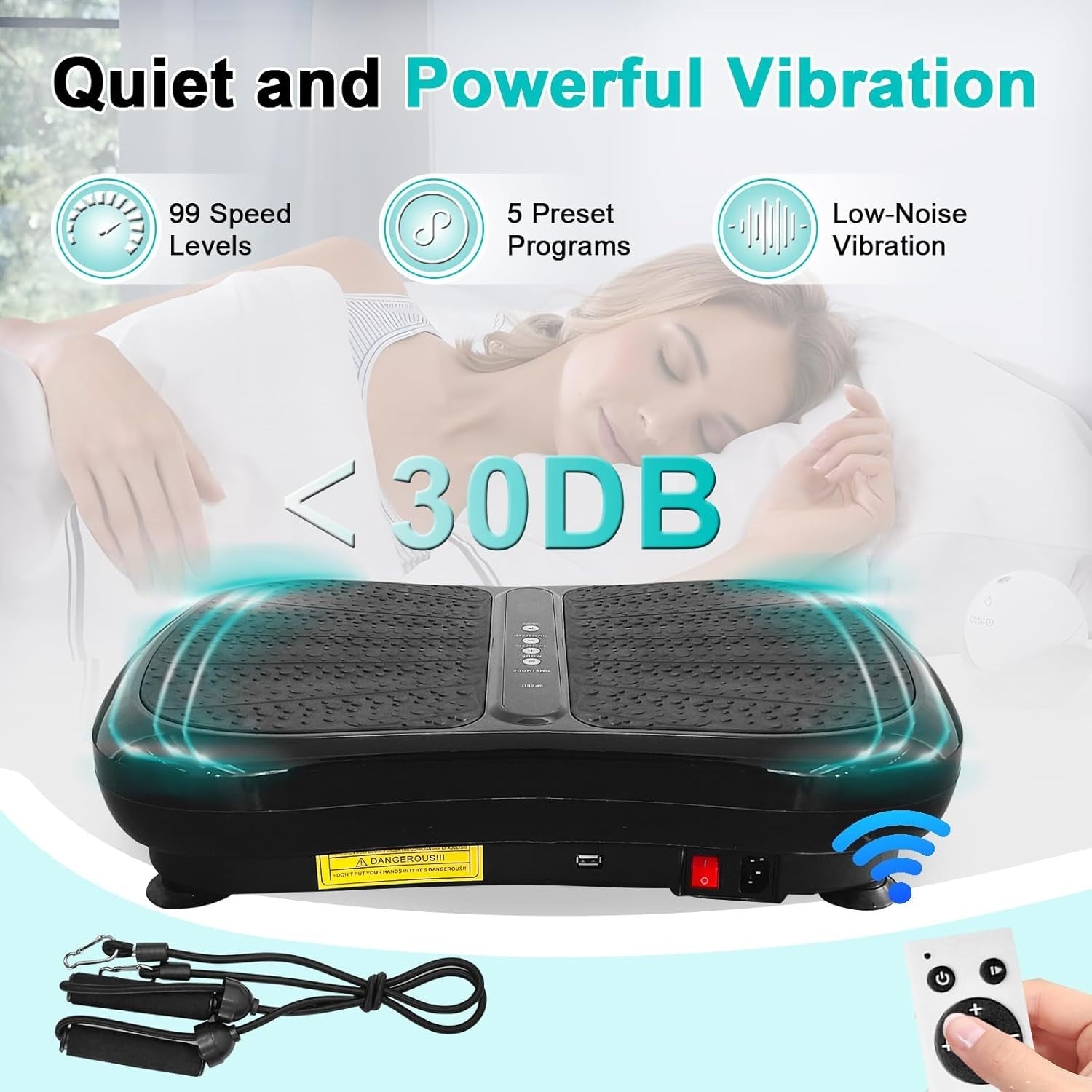 Bluetooth Vibration Plate Lymphatic Drainage Full Body 330lb