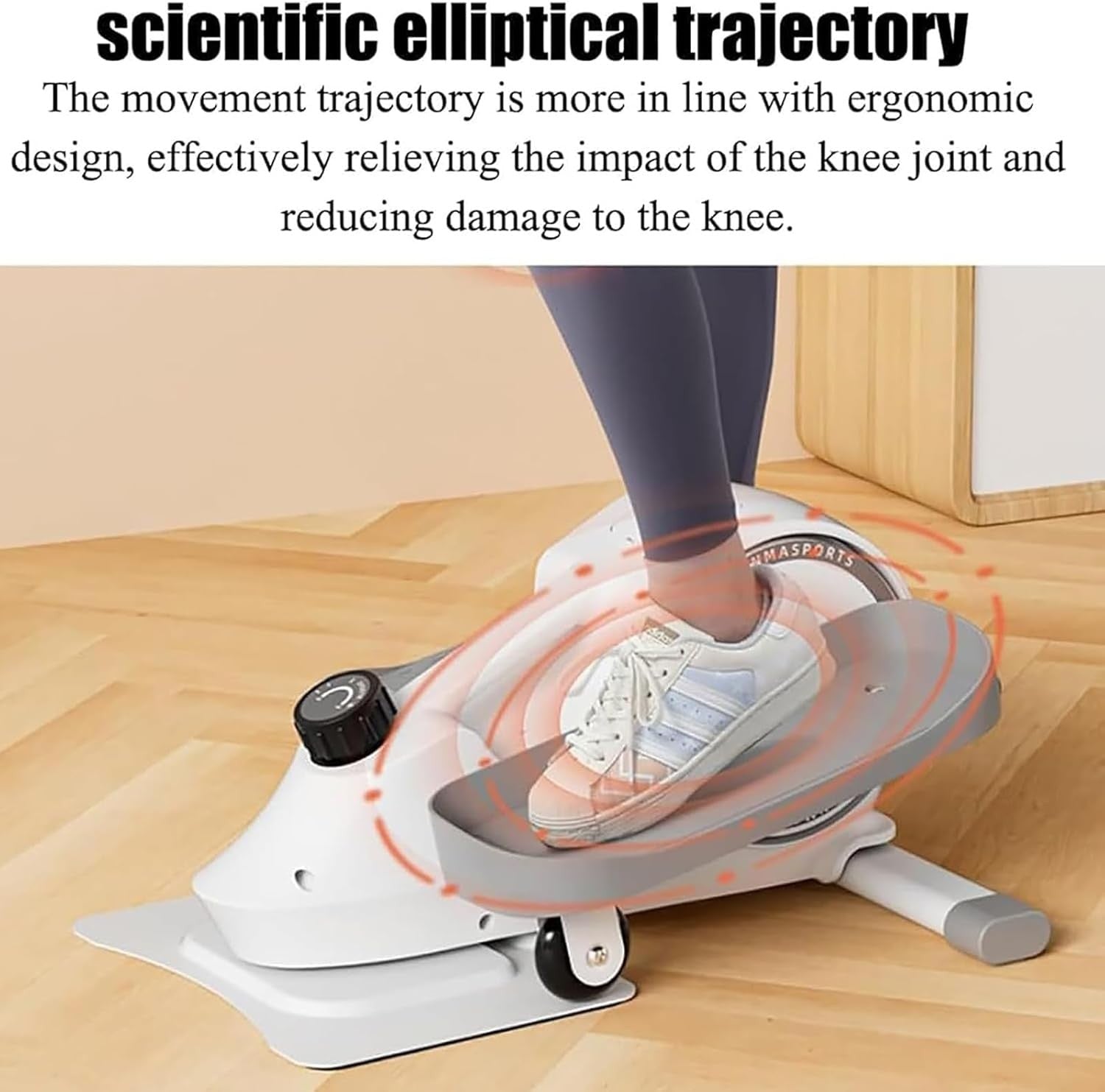 Under Desk Elliptical Seated Pedal Exerciser Electric Quiet 8 Speed Trainer