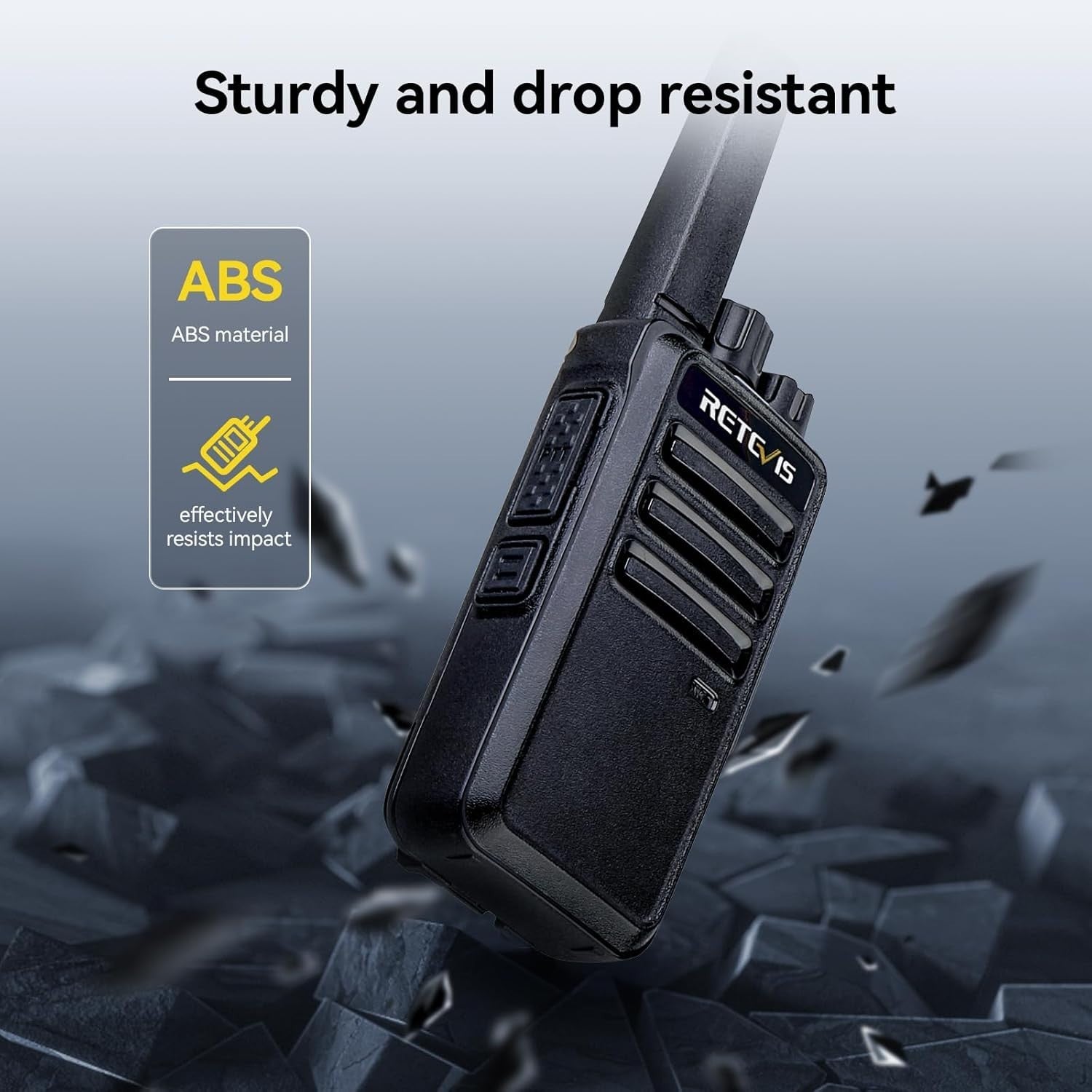 Professional Walkie Talkies 6 Pack Long Range 2 Way Radios w/ Earpieces