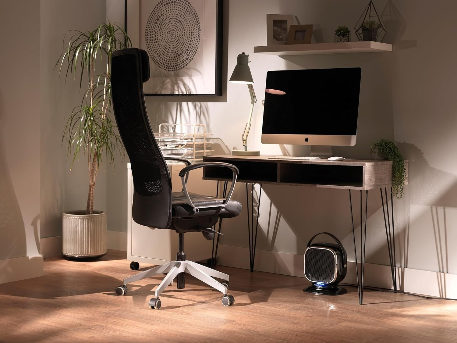 2-in-1 Digital Fan Heater & Cooler – 3kW Oscillating Desk Fan Timer & Bluetooth