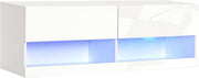 LED Floating TV Unit Wall Mounted Cabinet High Gloss for 42" TVs Storage