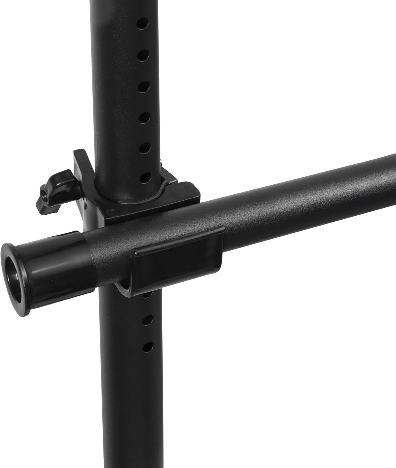 Telescopic Extendable Wardrobe Clothes Rail Black