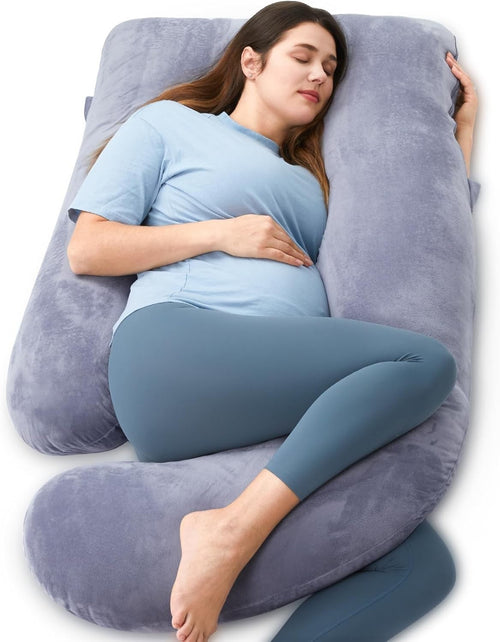 Full Body Pregnancy Pillow 57” Maternity Support for Back Belly Hips Side Sleepe