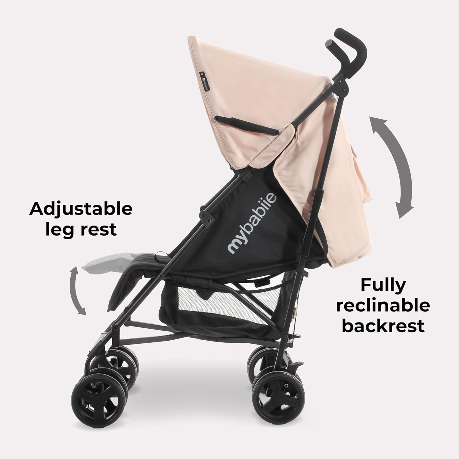 Lightweight Umbrella Stroller Compact Fold Travel Buggy Reclining Seat Pink