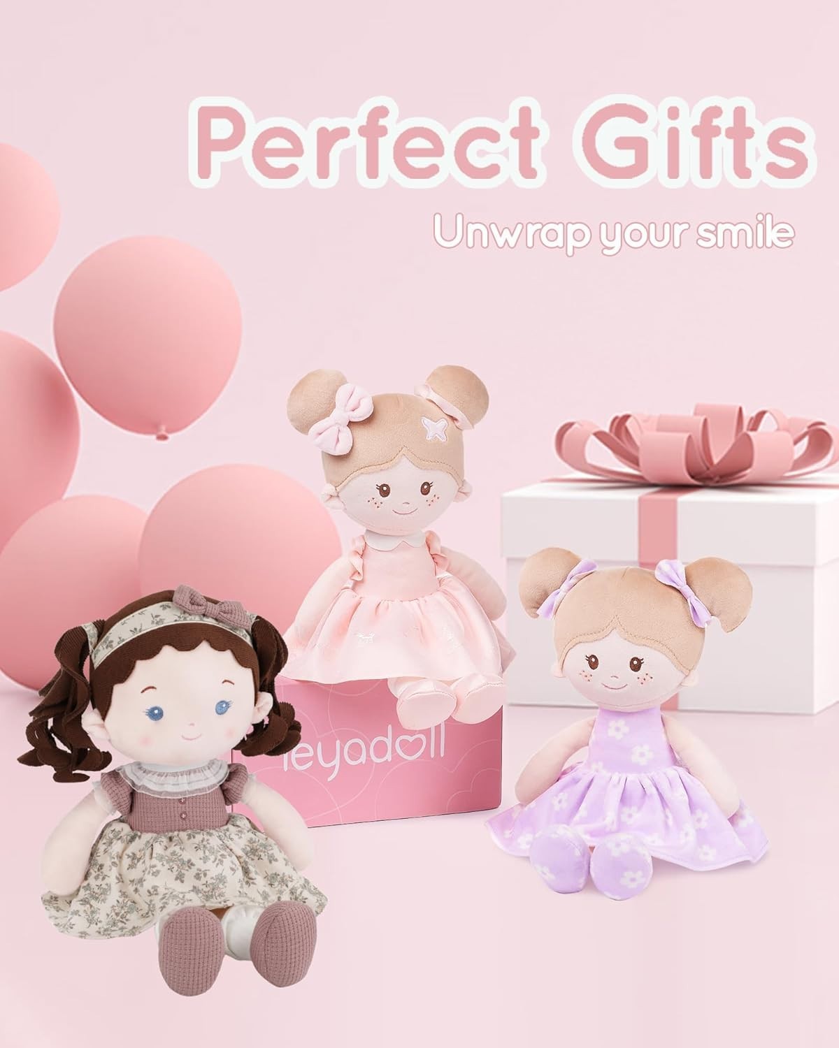 16” Plush Baby Doll Ultra Soft First Cuddle Toy for Toddlers 1+