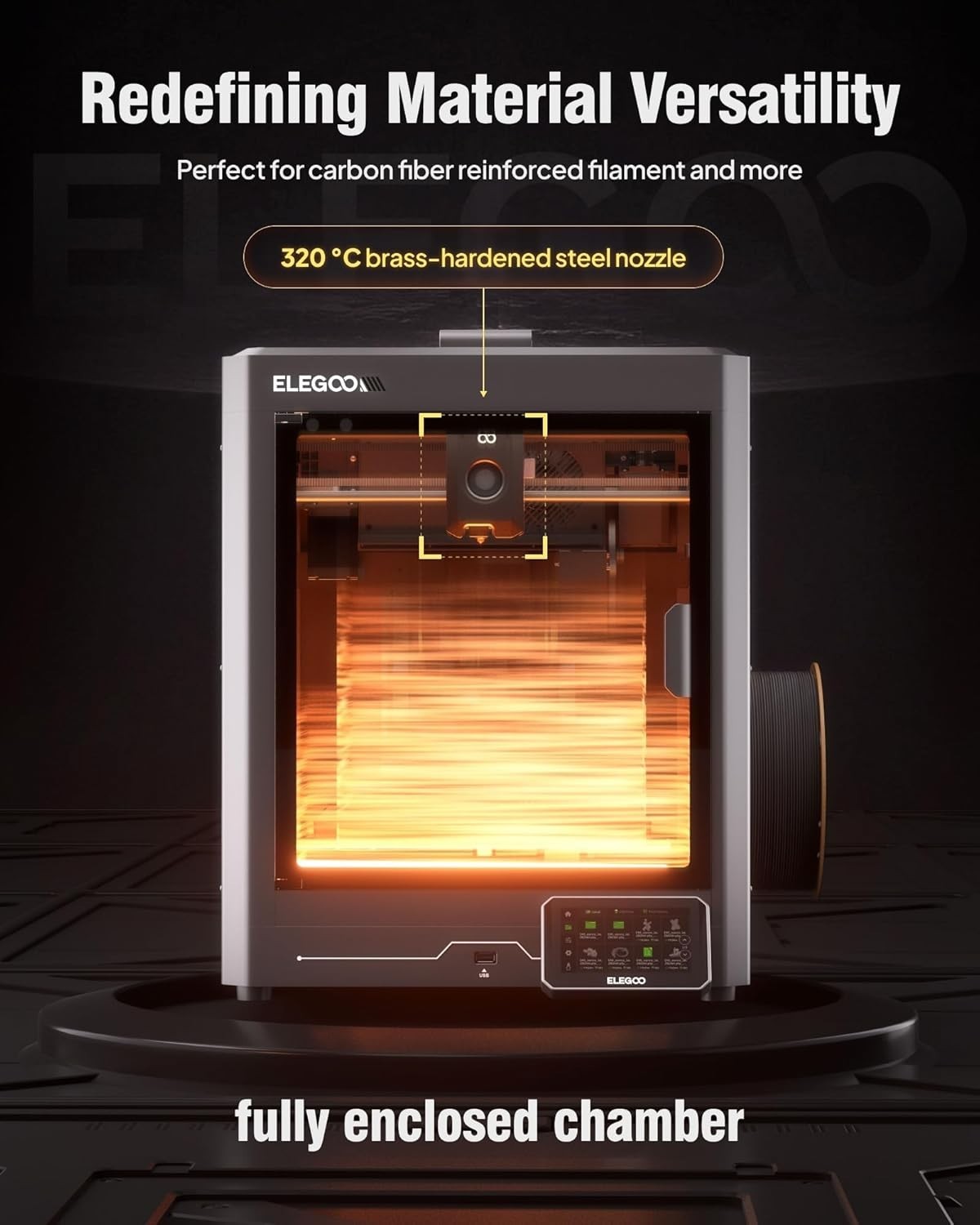 CoreXY High-Speed 3D Printer 500mm/s Auto Level 320°C Nozzle Camera