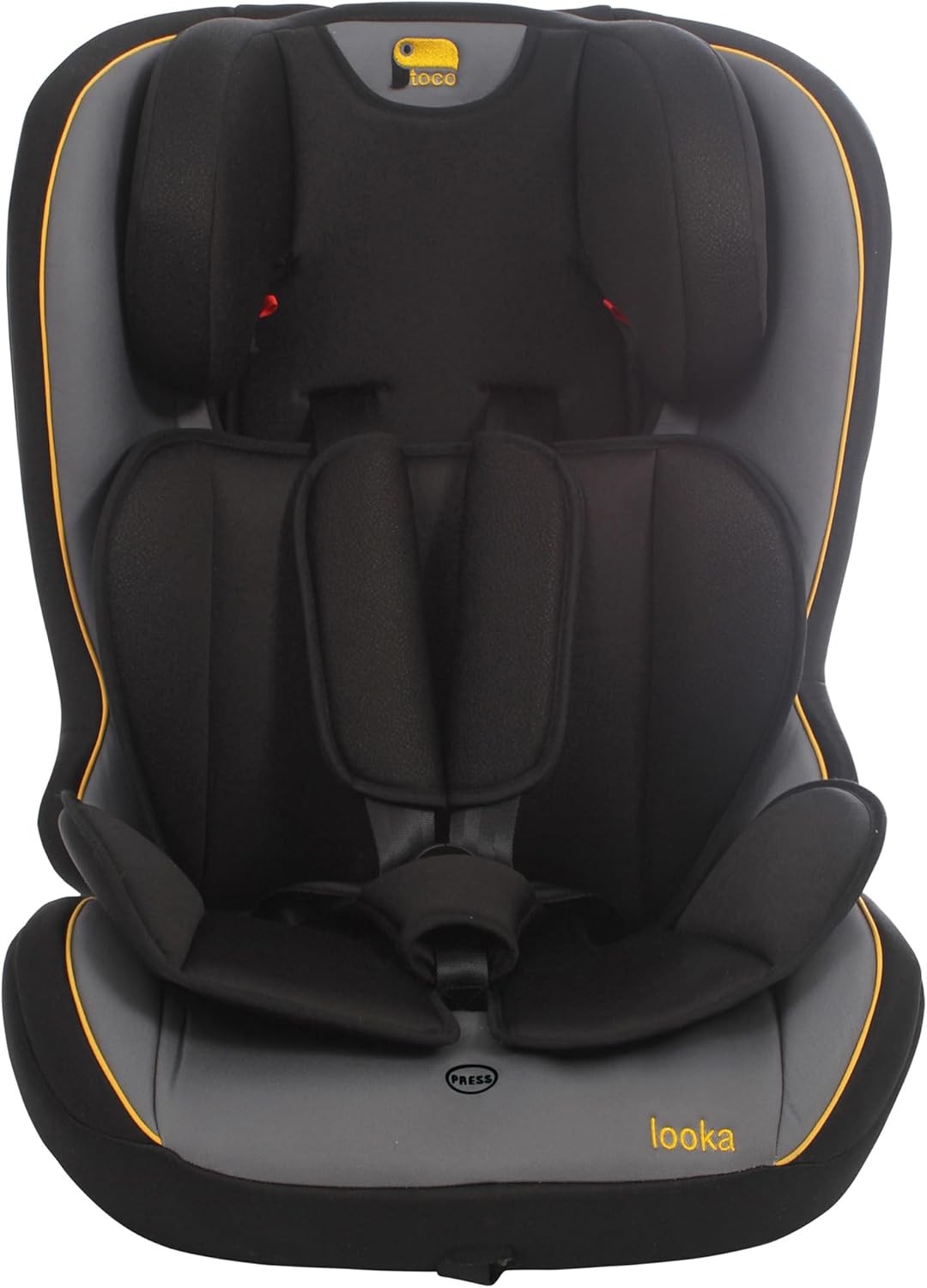 ISOFIX Child Car Seat Group 1 2 3 9–36kg High Back Booster Black Grey