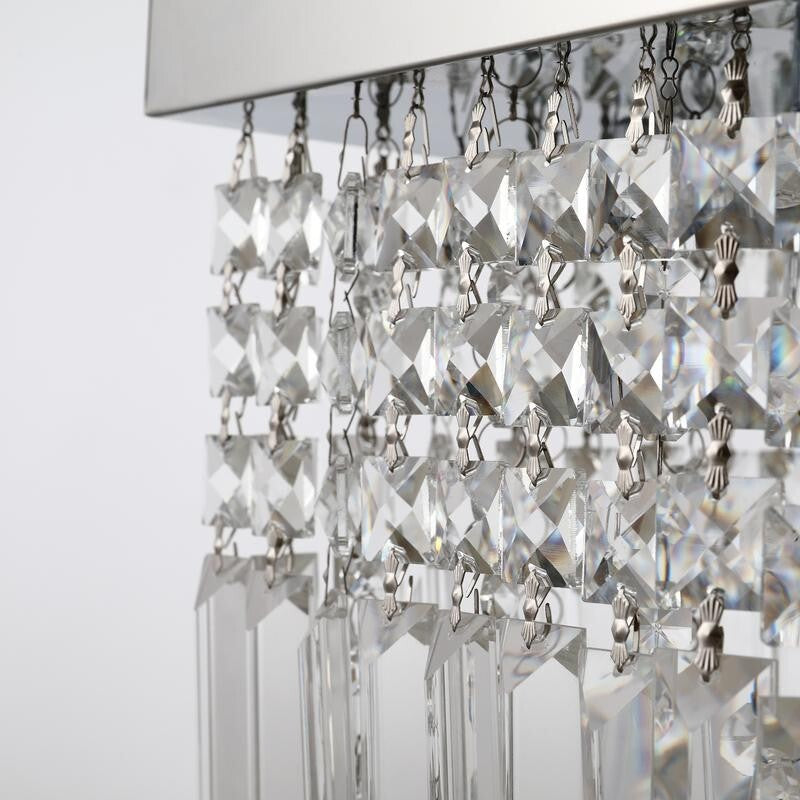 Luxury 80cm K9 Crystal Chandelier Ceiling Light E14 Flush Mount for Lounge Hall