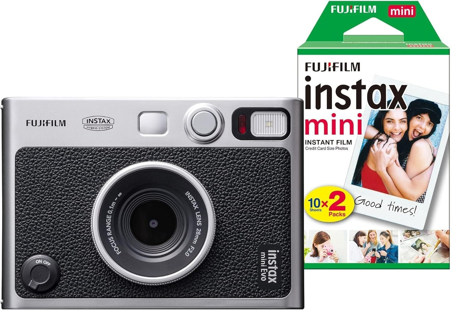 Hybrid Instant Camera 20 Shot Bundle Credit Card Prints Black Camera