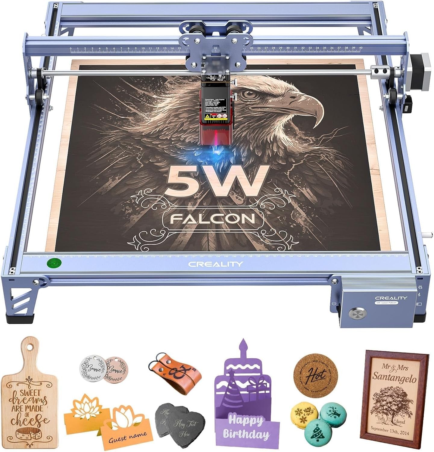 5W Laser Engraver Desktop Cutter High Precision 400x415mm Wood Metal