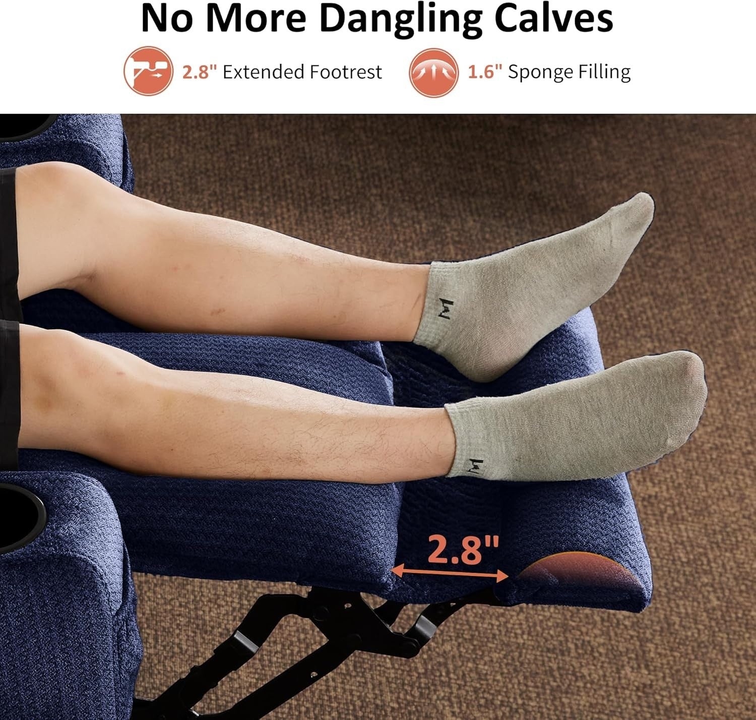 Zero Gravity Electric Recliner Chair Heat Massage Cup Holders Extended Footrest