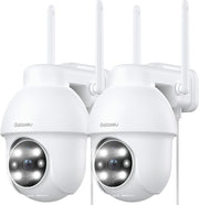 2 Pack 2K Security Camera Outdoor 360° WiFi CCTV Color Night Vision