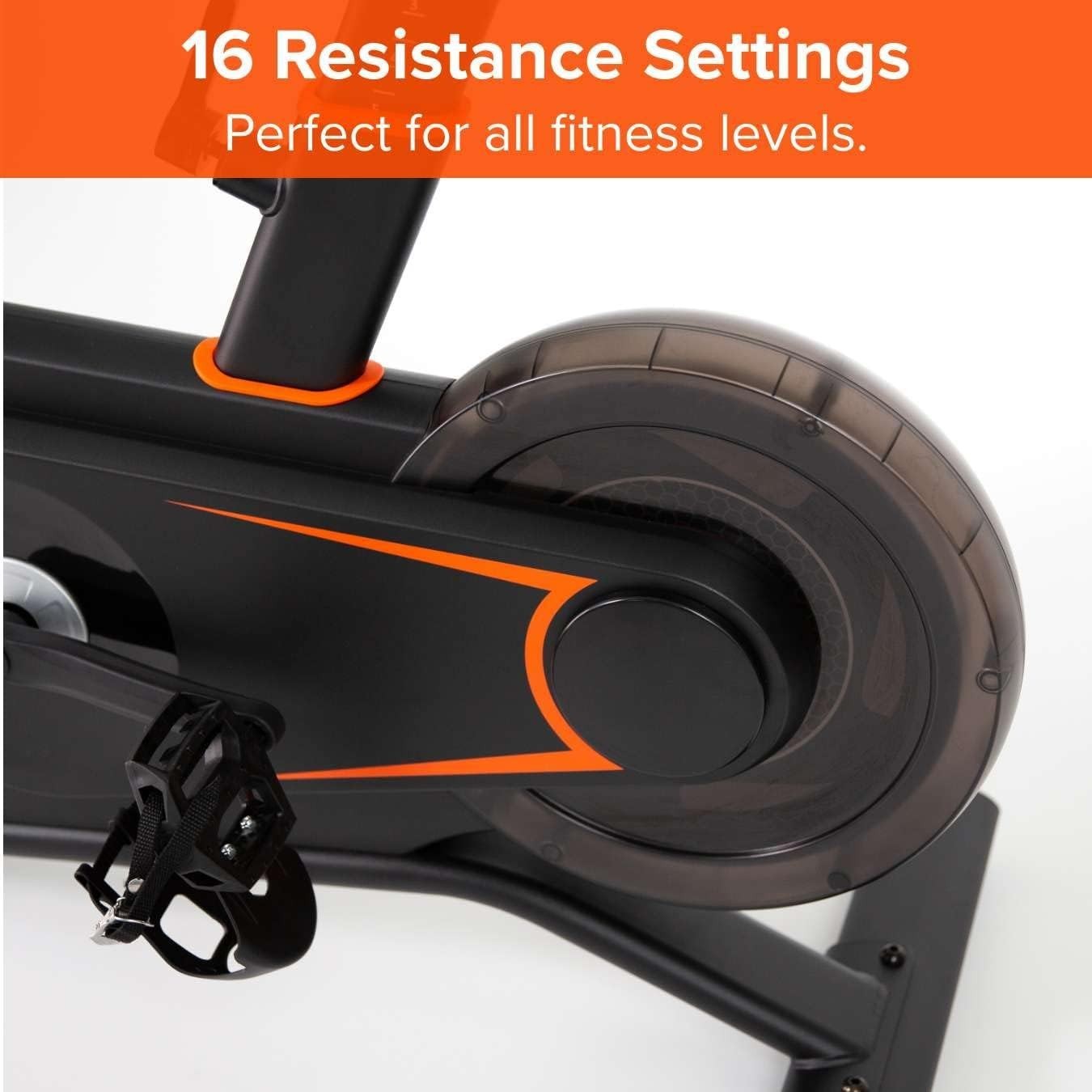 Electromagnetic Exercise Bike w/ LCD Monitor, 16 Levels & Adjustable Seat