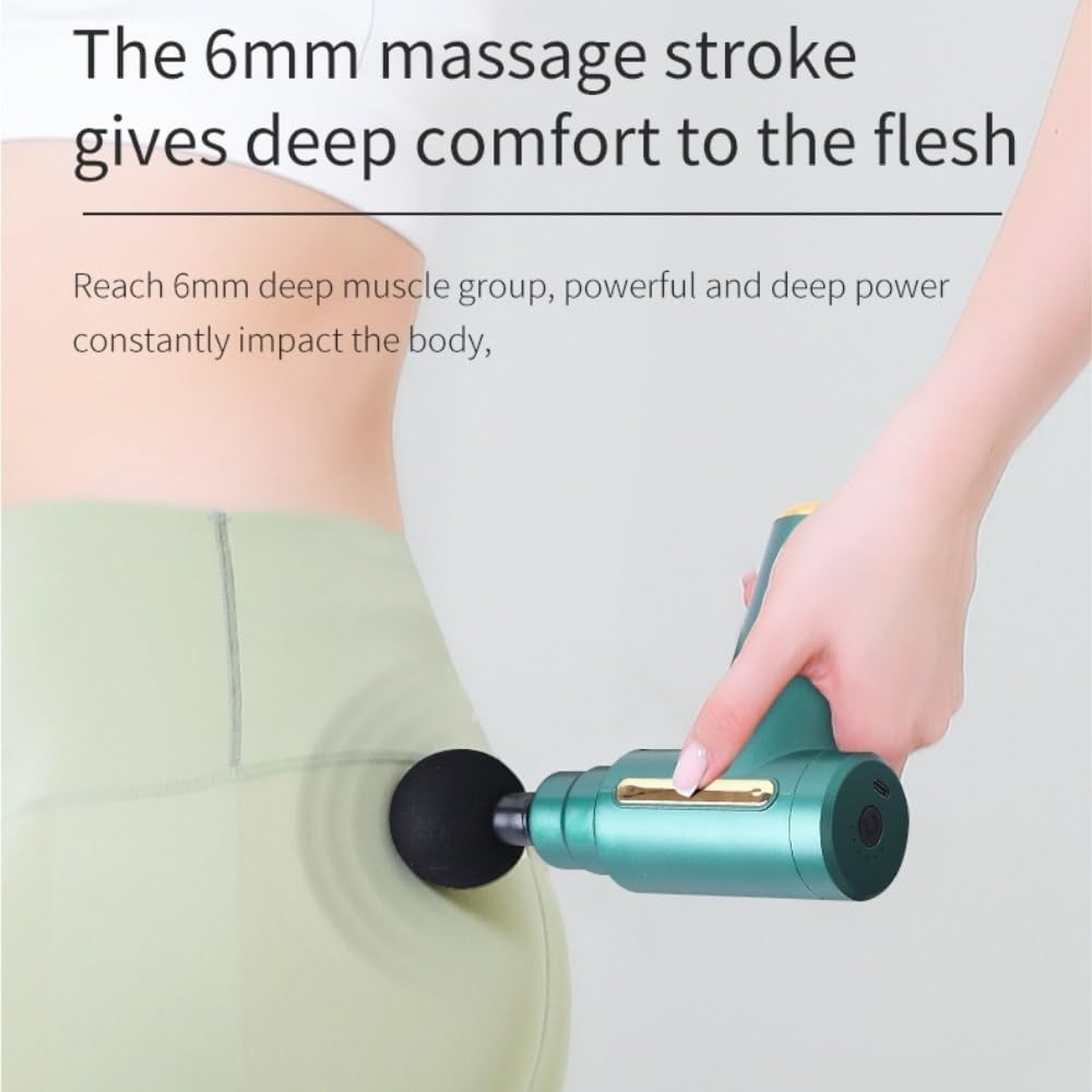 Mini Massage Gun Deep Tissue Fascia Relief USB Rechargeable Quiet Muscle Therapy