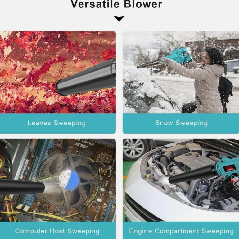48V Cordless Leaf Blower Vacuum 2-in-1 Dual Battery Garden Yard Cleaner