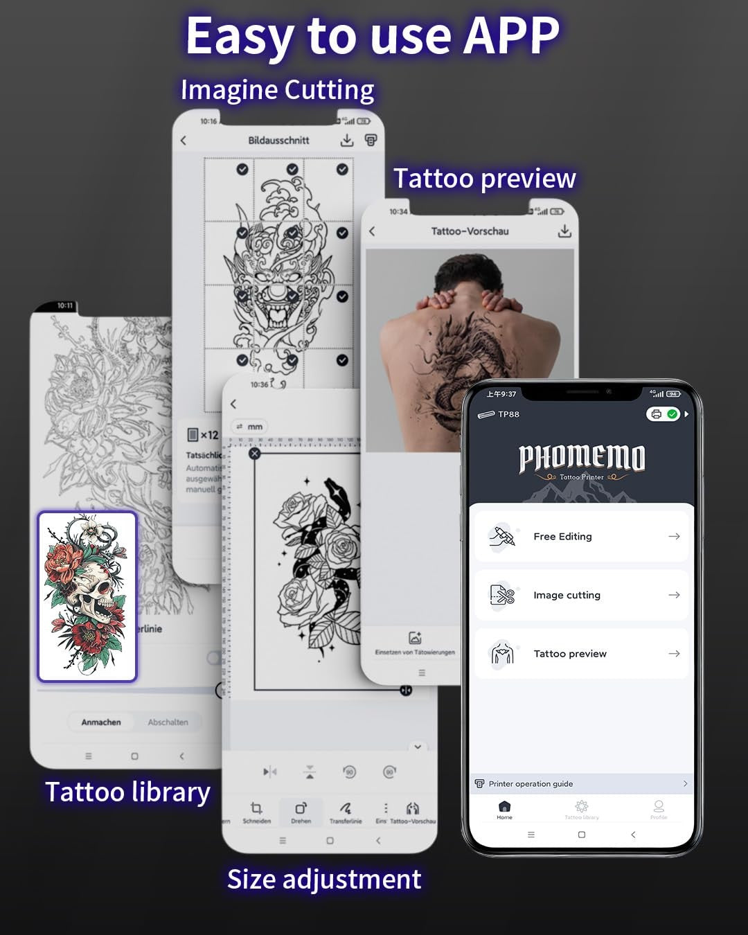 Phomemo TP88 Tattoo Stencil Printer Bluetooth Portable Thermal Printer
