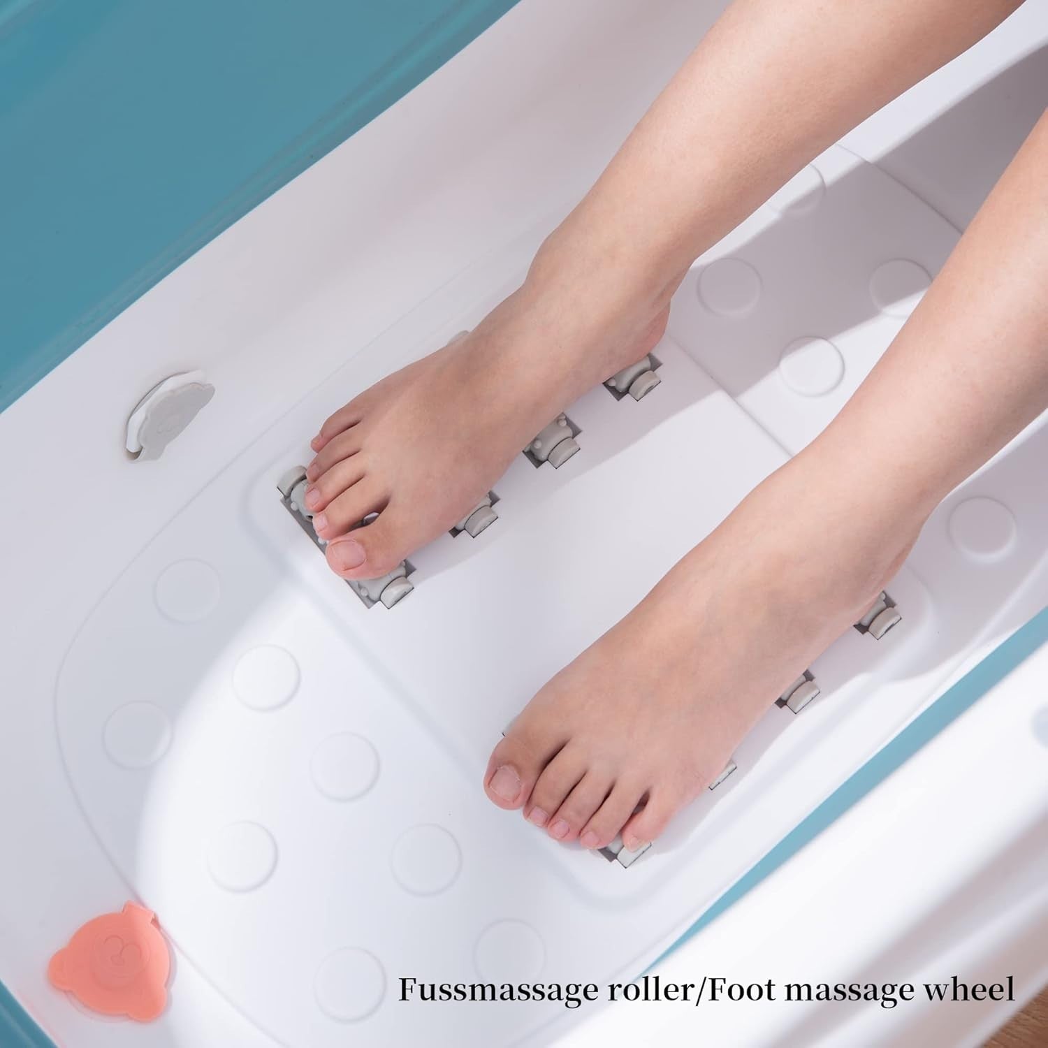 Large Foldable Adult Bathtub 158x62x52cm Blue Portable Spa Bath with Lid