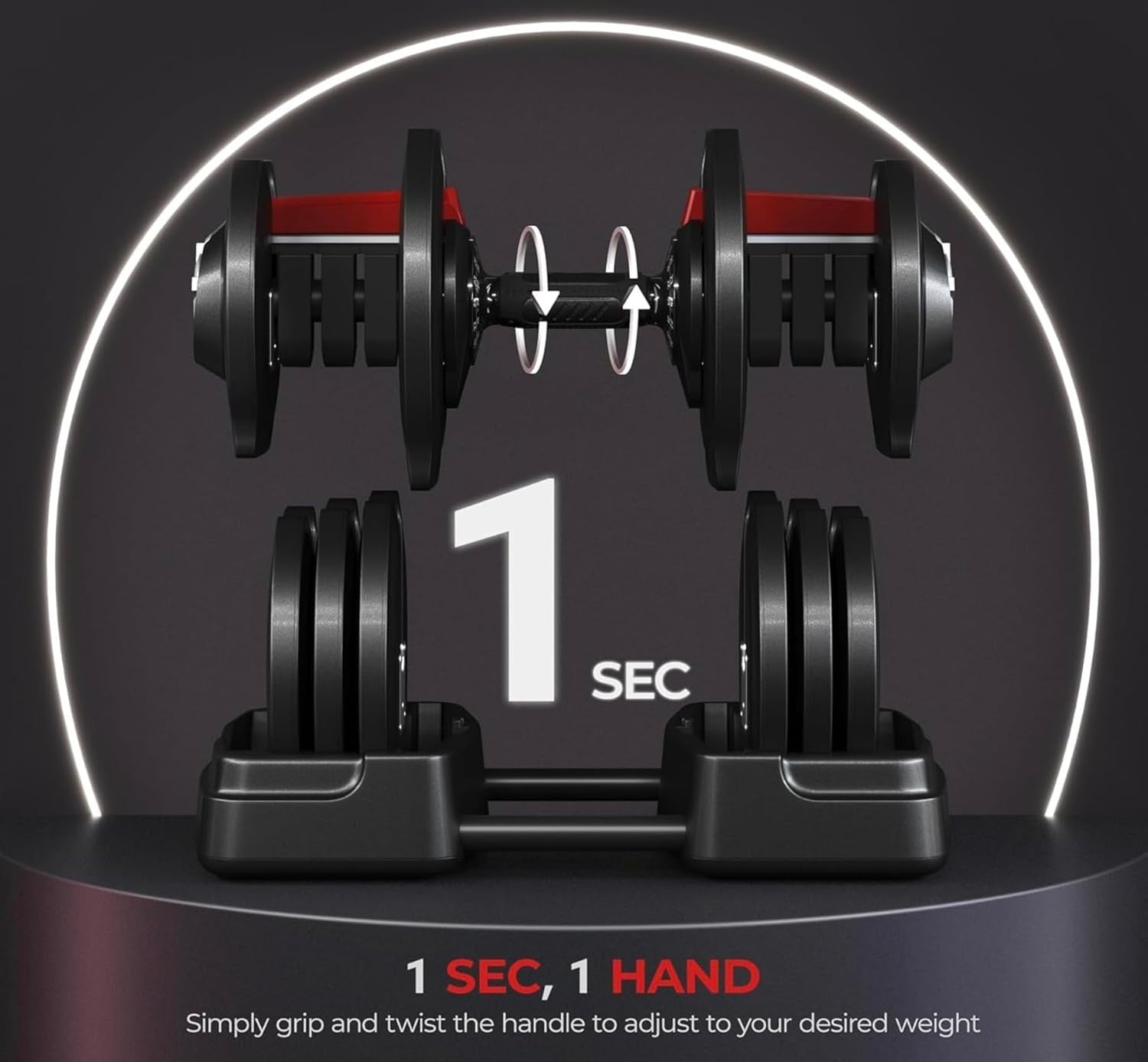 40KG Adjustable Dumbbell & Barbell Set 2-in-1 Home Gym Free Weights